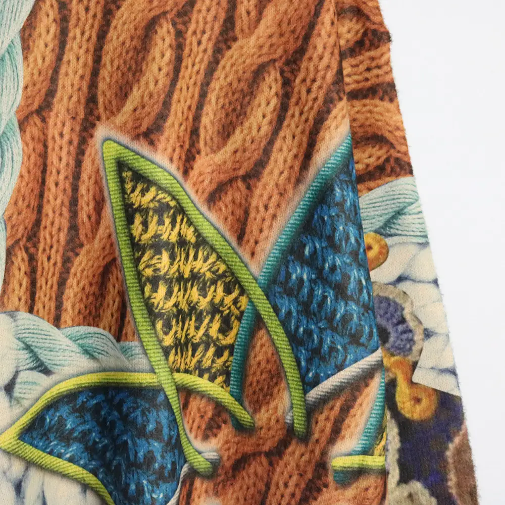 Women's Fashion Loose Print Mink Sweater