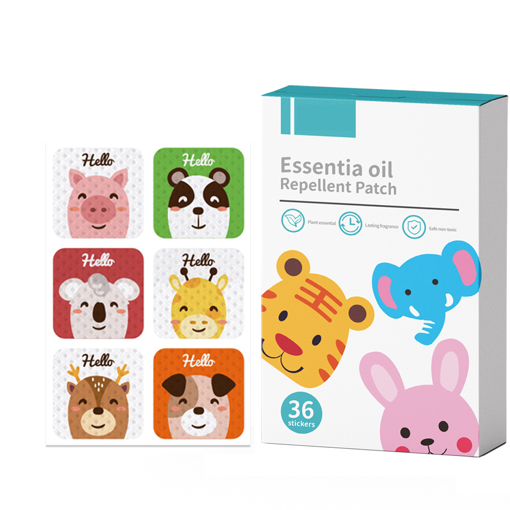 36 Patches Baby Plant Essential Oil Patches Non-woven Fabric Scented Mosquito-repellent Patches