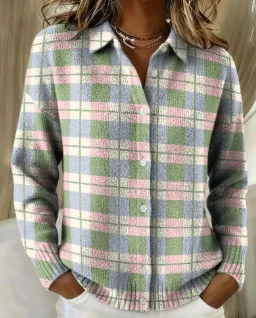 Women's Shirt Lapel Cardigan Top Solid Color Color 38 - Shop at LoveMi