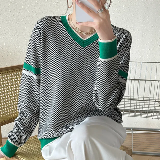 Autumn And Winter Lazy Style Sweater Women's Fashionable Retro Casual Long sleeved Sweater With Pullover Gray - Shop at LoveMi