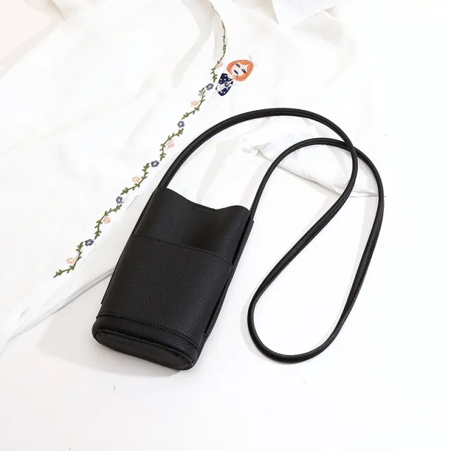 High grade Soft Leather Mobile Phone Bag Female Crossbody Black - Shop at LoveMi