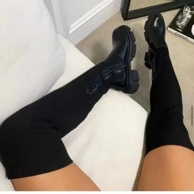 Long Fashion Over The Knee Boots Black - Shop at LoveMi