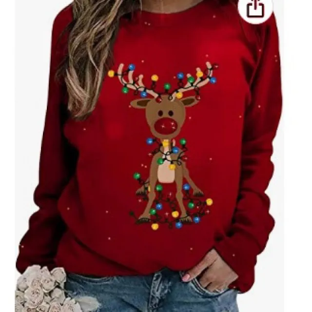 Women's Casual 3D Digital Printing Sweater Rs63597421 S - Shop at LoveMi