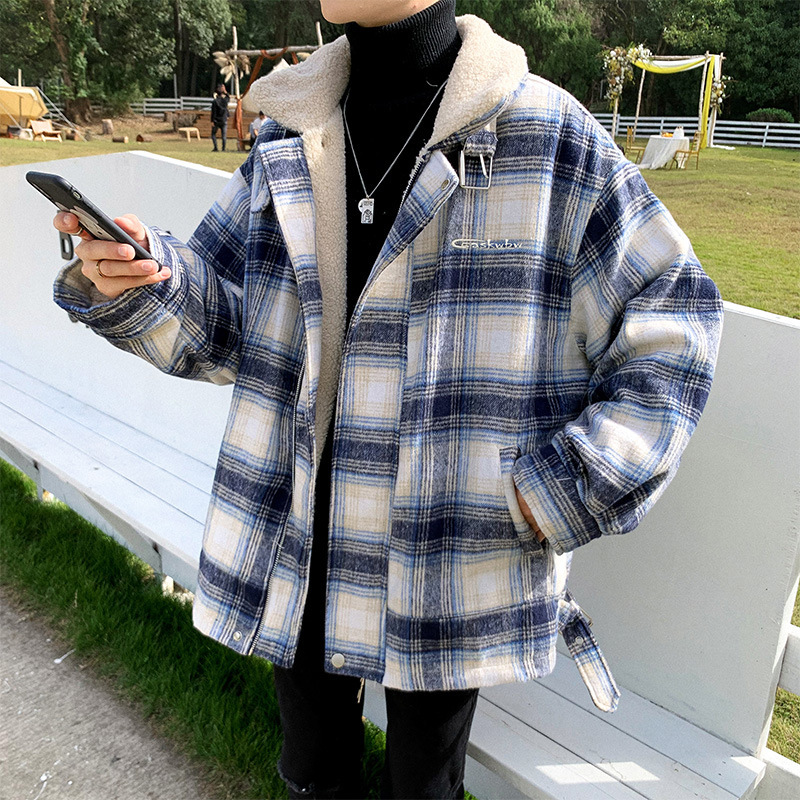 Winter Retro Warm Cotton-padded Jacket Handsome Loose Student Coat Men