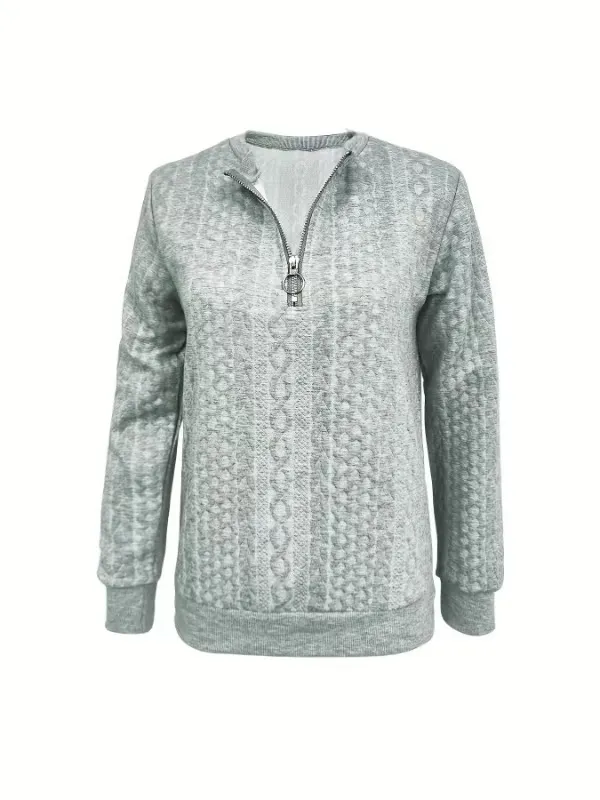 Women's Hoodie Four in one Quilted Leisure Gray - Shop at LoveMi