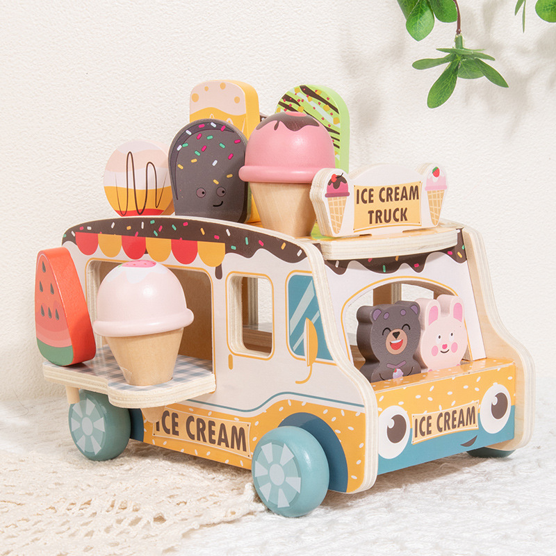 Wooden Ice Cream Model Playset Toy — foto 8
