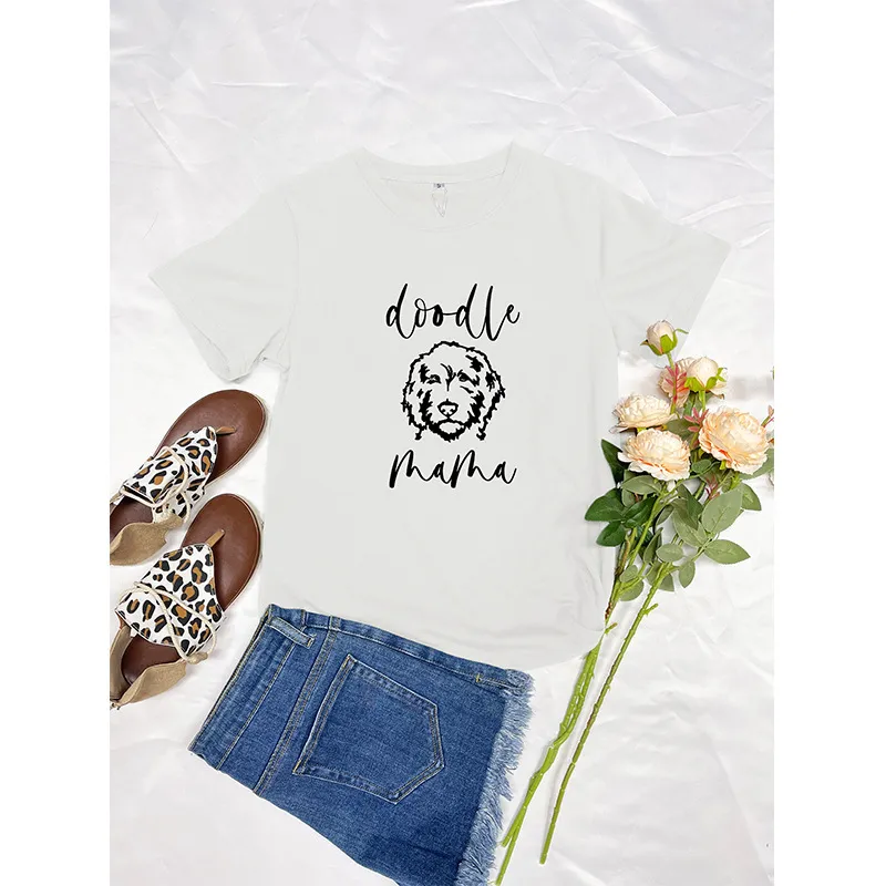 Women's Round Neck Short-sleeved T-shirt - White