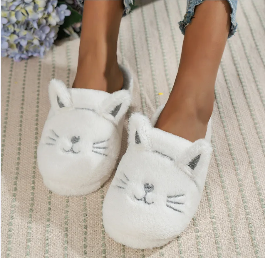 Jacquard Soft Bottom Noiseless Waterproof Bottom Slippers - White