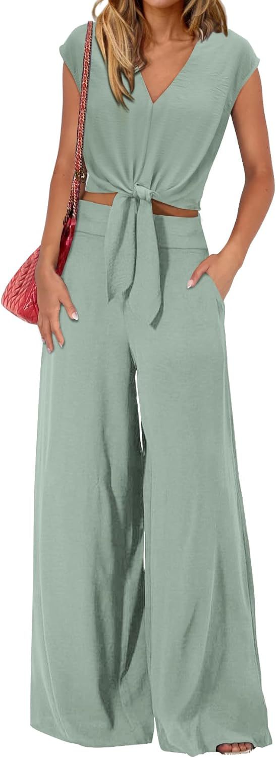 High Waist Slim-fit Wide-legged Pants Suit - Image 2