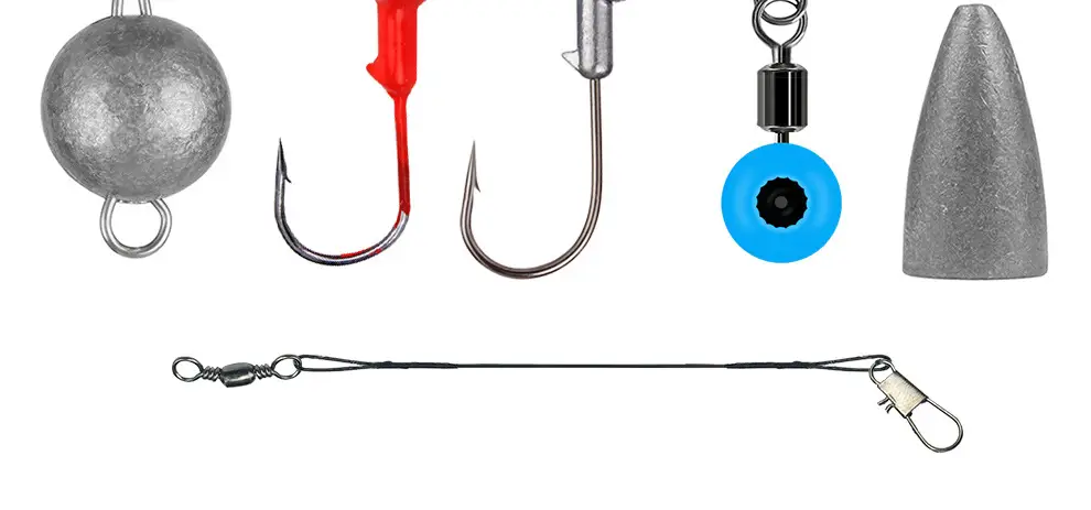 Weihe 257 Pieces Lure Fishhook Accessories Suit Texas Fishing Sea Fishing Rock Fishing Set Box