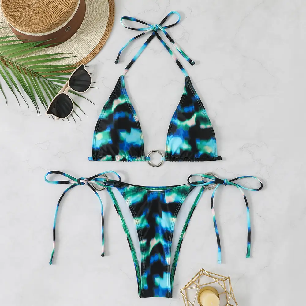 Fresh Sweet And Stylish Two-Piece Swimsuit Thong Bikini