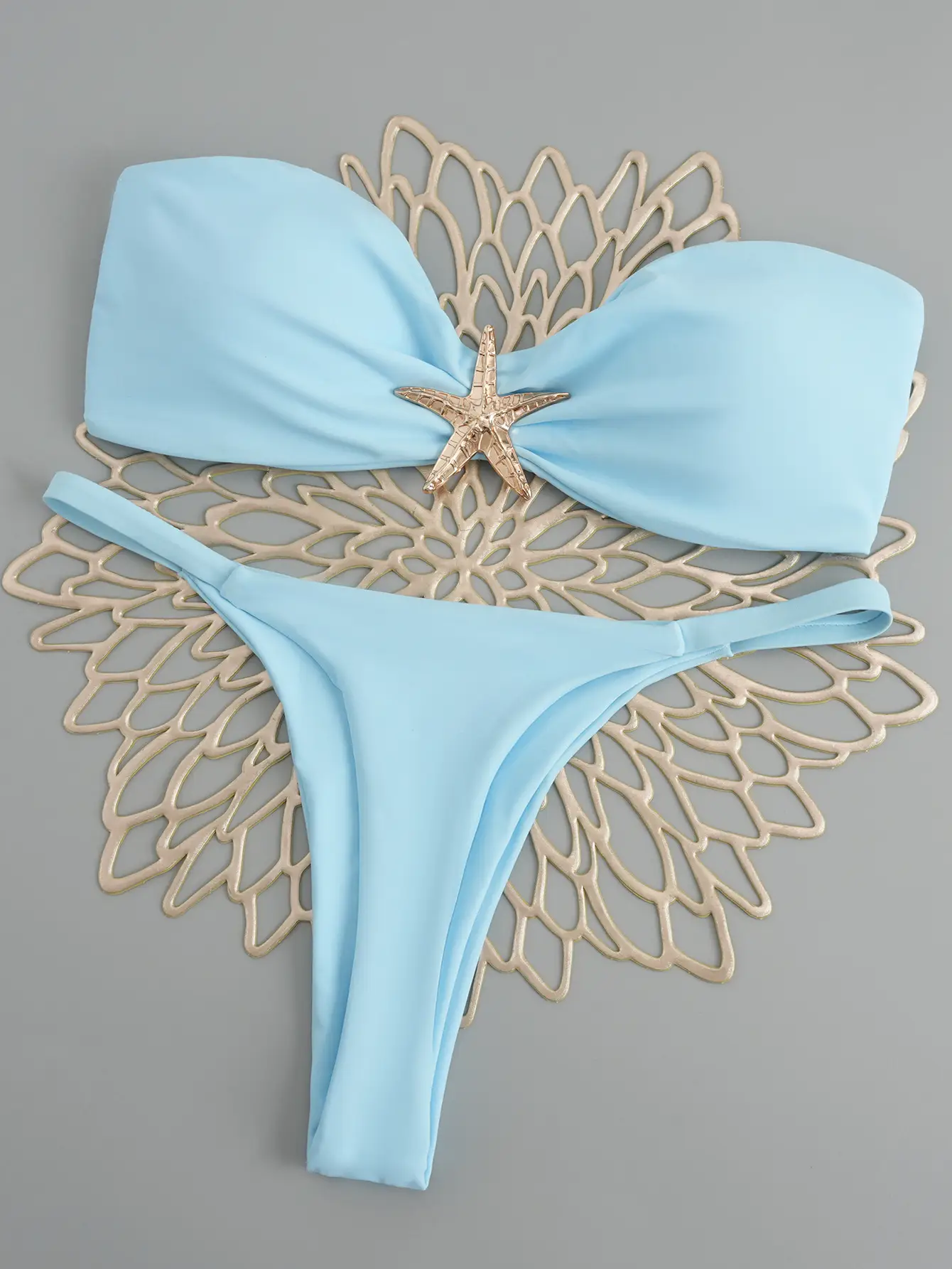 Sexy Five-Star Tube Top Bikini Set