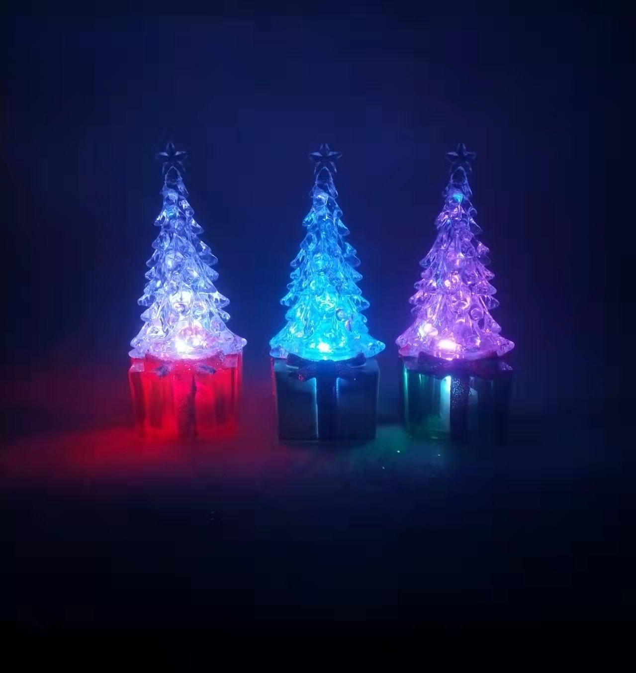 Title 2, Colorful Acrylic Gift Christmas Tree Decorations