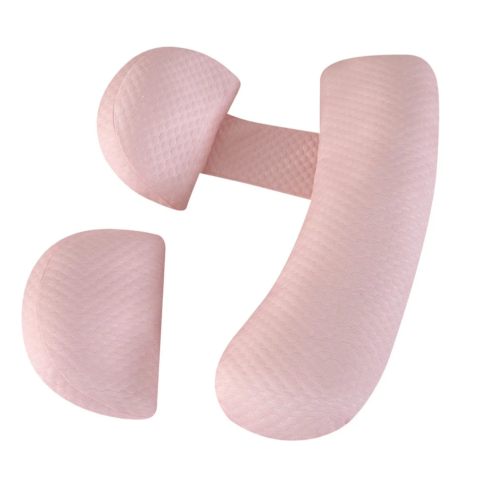 Maternity Pillow Waist Support Pillow Multi-functional U-shape Pillow Pregnancy Belly Support Pillow Nursing Cushion - Bean Powder