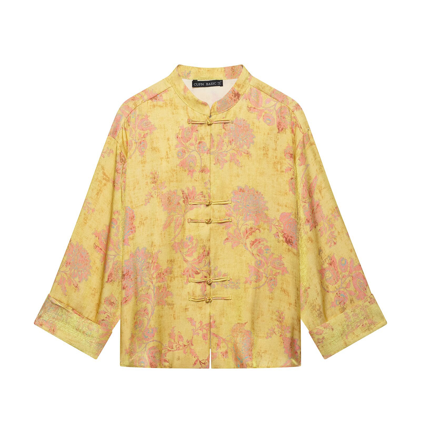Chinese-style Knotted Ornament Print Shirt