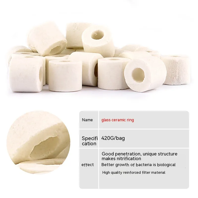 Fish Tank Filter Material Drip Box - Glass Ceramic Ring
