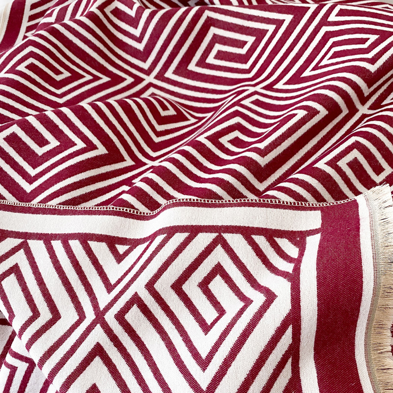 Thickened Warm Office Cloak Nap Wool Blanket Plaid Cloak Dual-use - Image 8