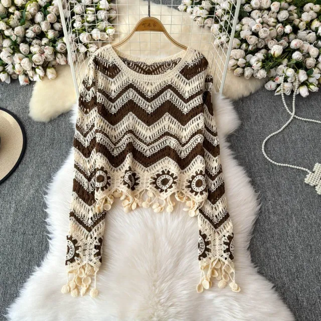New Loose Slimming Short Long Sleeve Top Trendy Beige - Shop at LoveMi