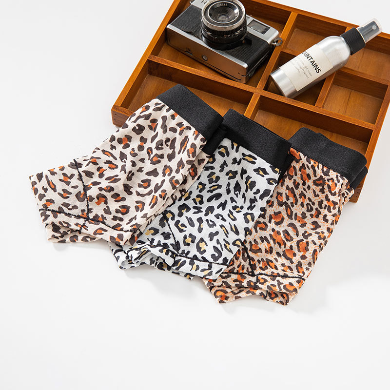 Men's Leopard Print Underwear Ultra-thin Breathable