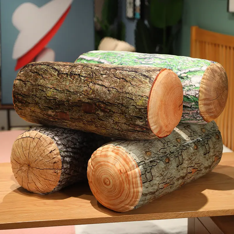 Creative Simulation Stump Wood Pillow Cushion