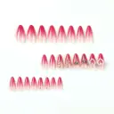 Wear Armor Red Gradient Three-dimensional Rose Pearl Fake Nails view 5