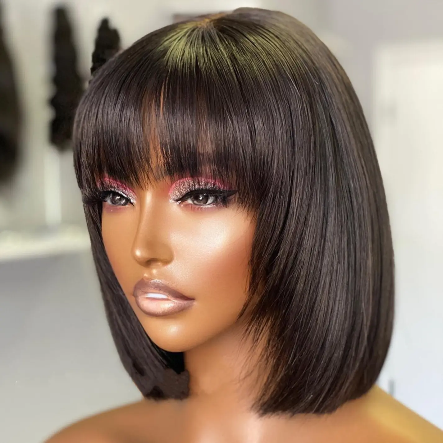 High-density Real Human Hair Wig European
