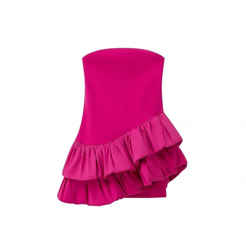 Simple Sexy Slim Fit Tube Top Short Type Dress