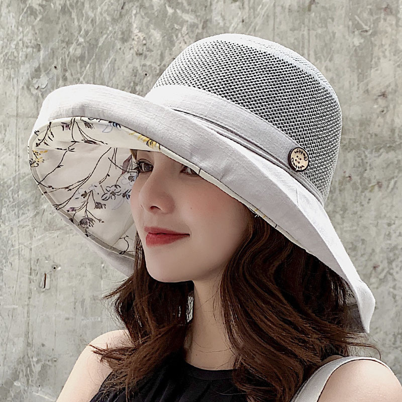 Summer Bucket Hat Women's UV Protection Big Brim Sun Hat Gray - Shop at LoveMi