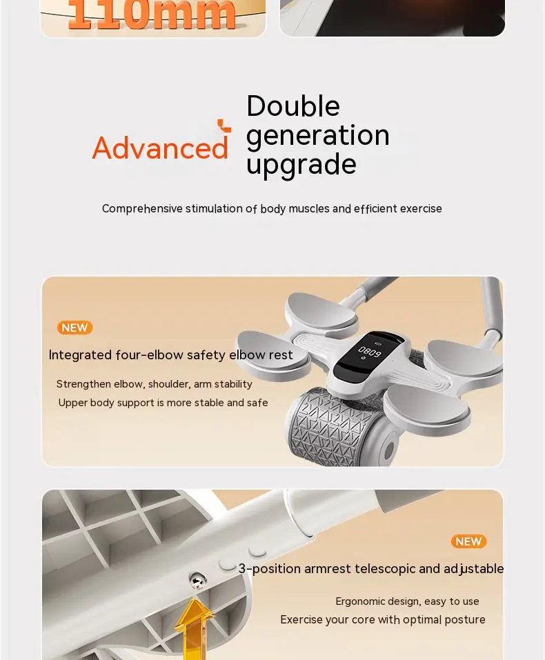 Multifunctional Belly Contracting And Belly Rolling Household Roller Fitness Equipment