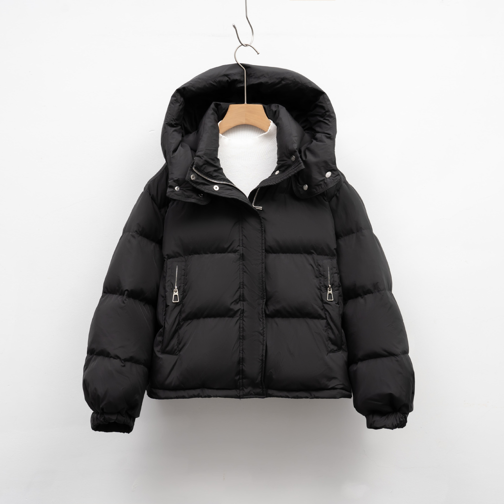 Women's Winter Korean-style Simple Hooded Warm Puffer Jacket - Image 3