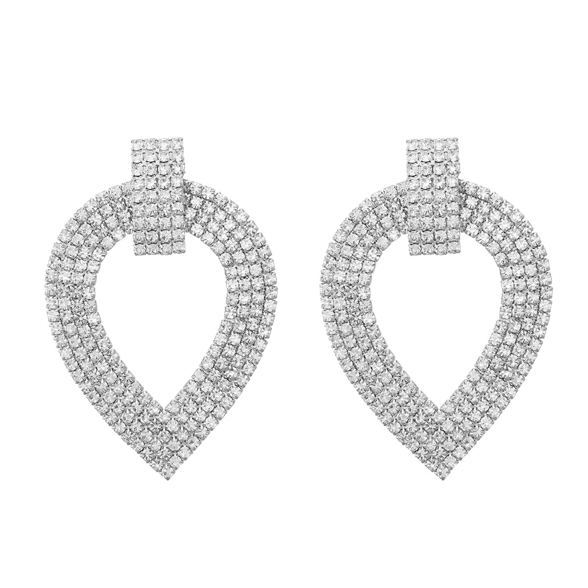 Women's Flash Claw Chain Alloy Rhinestone-encrusted Earrings