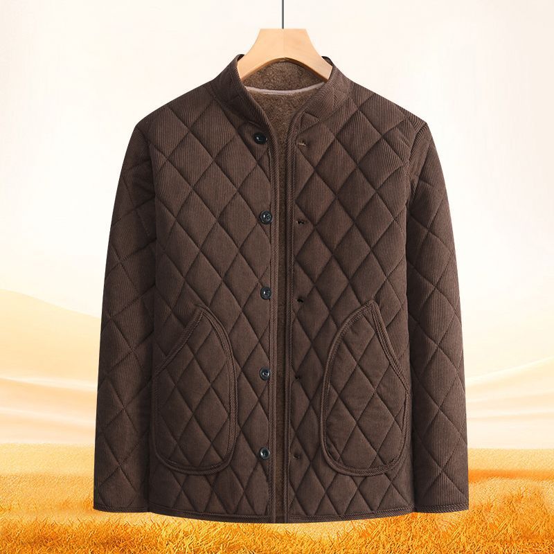 Men's Fleece-lined Thick Cotton-padded Jacket - Image 3