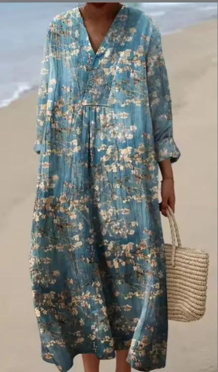 Fashion Casual Floral Shirt Dress Women - F68Yket3D9E1Kk