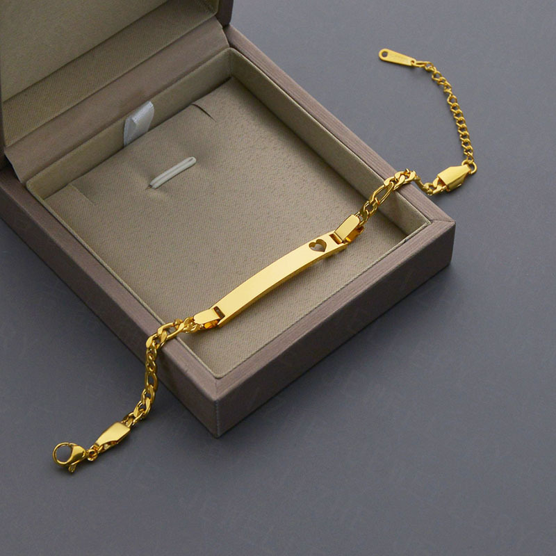 Stainless Steel Hollow Heart Curved Bracelet