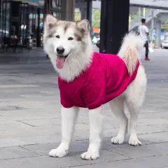 Dog Wool Warm And Comfortable Sweater - Wine Red - View 1