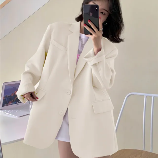 Trendy Korean style Sophisticated Relaxed Casual And Versatile Top Beige - Shop at LoveMi