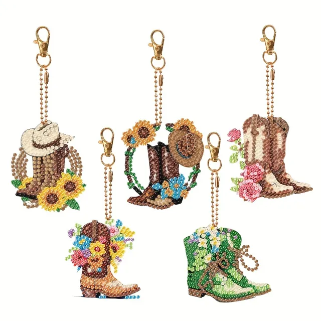 Artificial Diamond Painting Keychain 5D DIY Boots - Shop at LoveMi