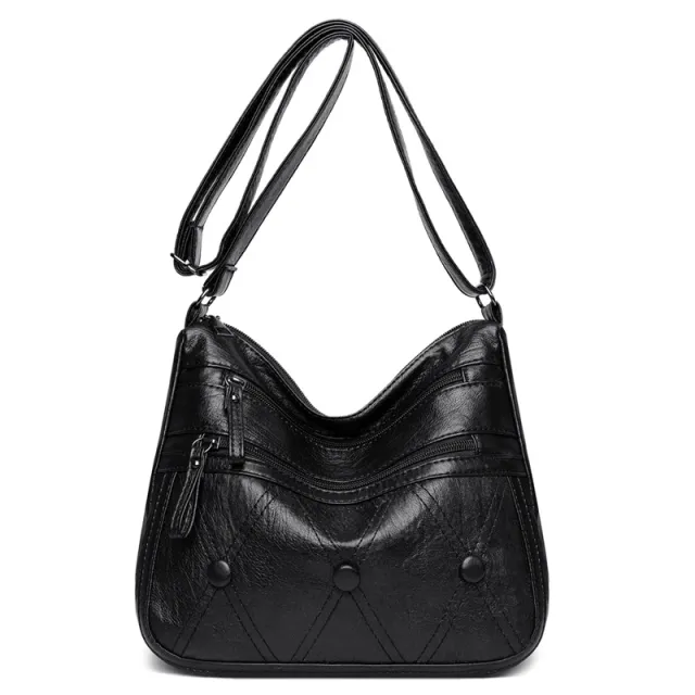 Simple Women's Large capacity Shoulder Messenger Bag Black - Shop at LoveMi