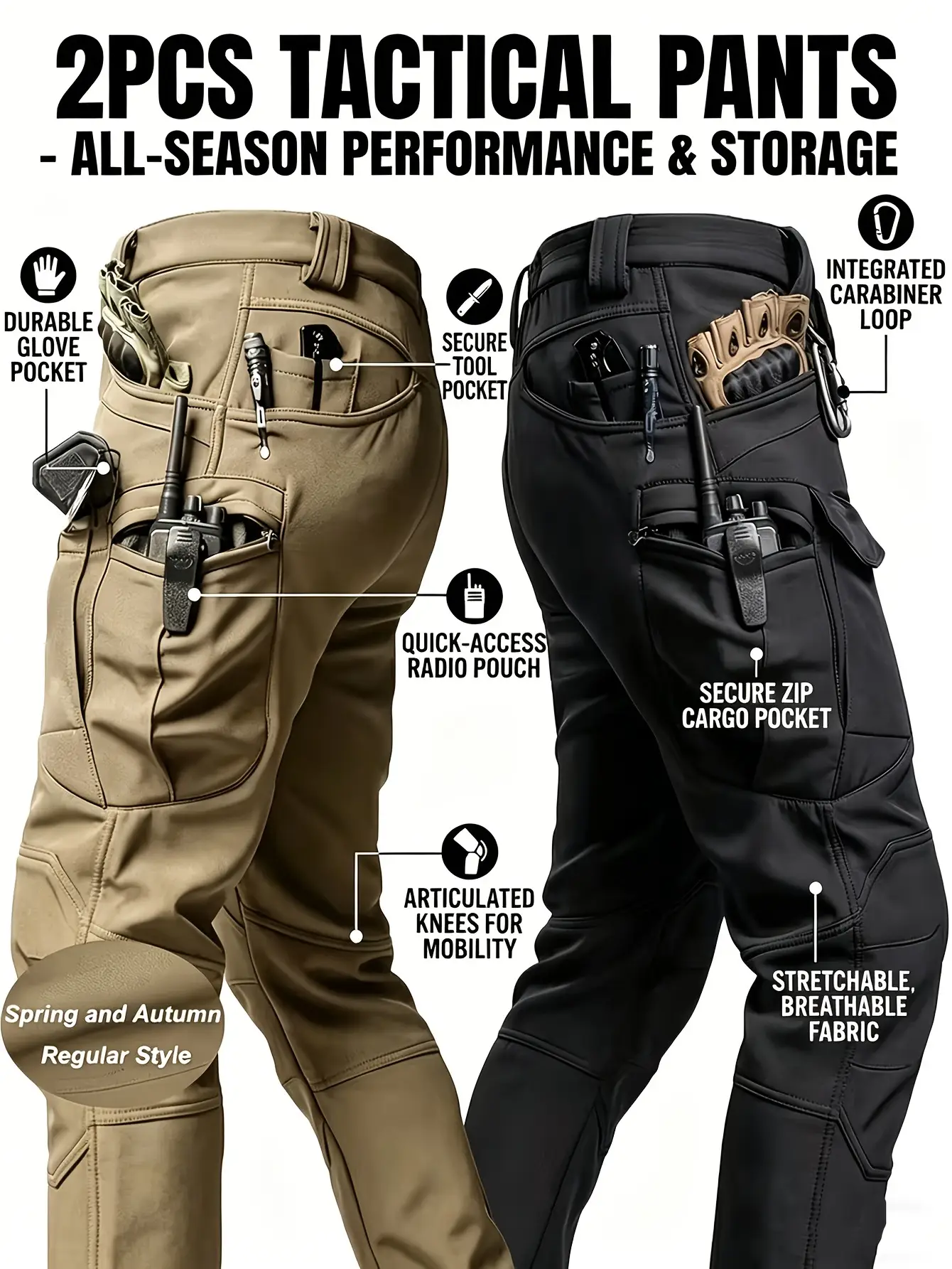 Men's Outdoor Wear-Resistant Tactical Work Pants