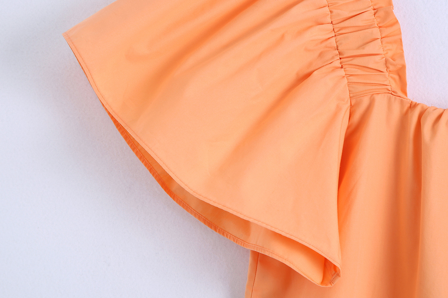 Title 13, New European And American Puff Sleeve Silk Soli...