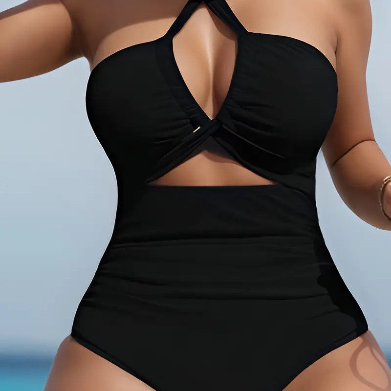 Women's European And American-style High-waisted Solid-color One-piece Jumpsuit