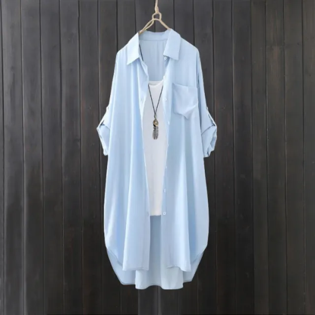 Sun Protection Clothing Shirt Thin Coat Blue - Shop at LoveMi