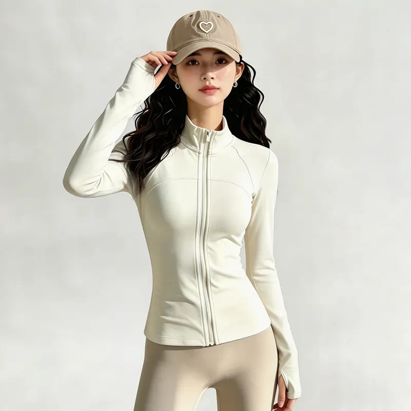 Sports Long-sleeve Cardigan With A Stand-up Collar