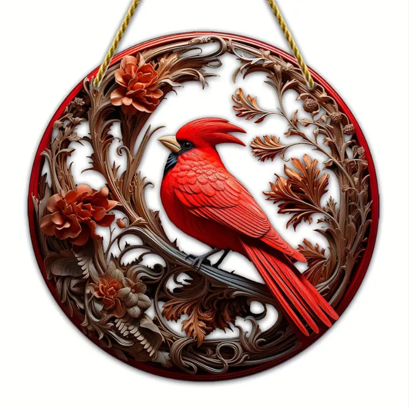 Title 6, Flat Color Bird Acrylic Wall Pendant