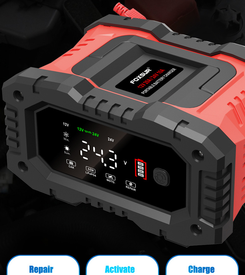 Title 11, High Power Portable Motorcycle Battery Charger