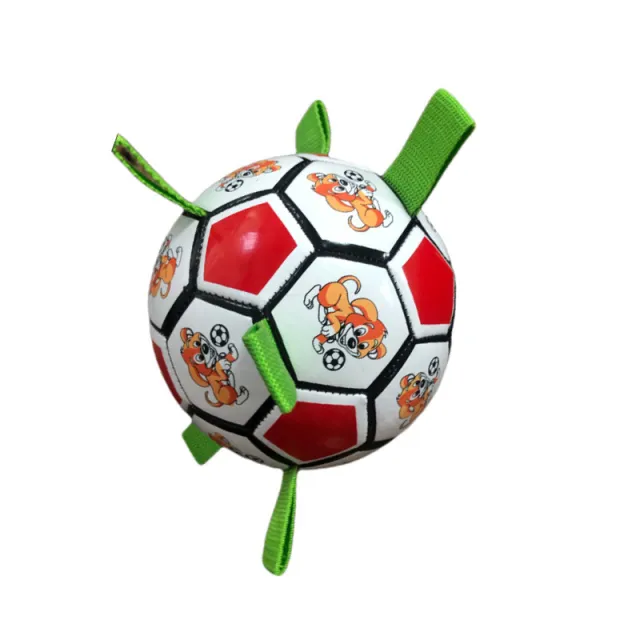 Dog Football Bite resistant Molar Bite resistant Toy Red And White - Shop at LoveMi