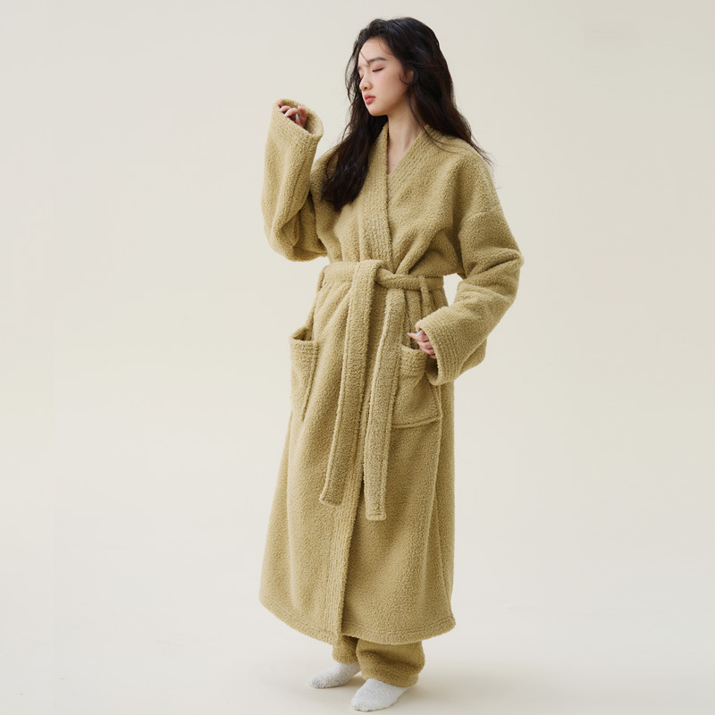 Women Yellow Bathrobe