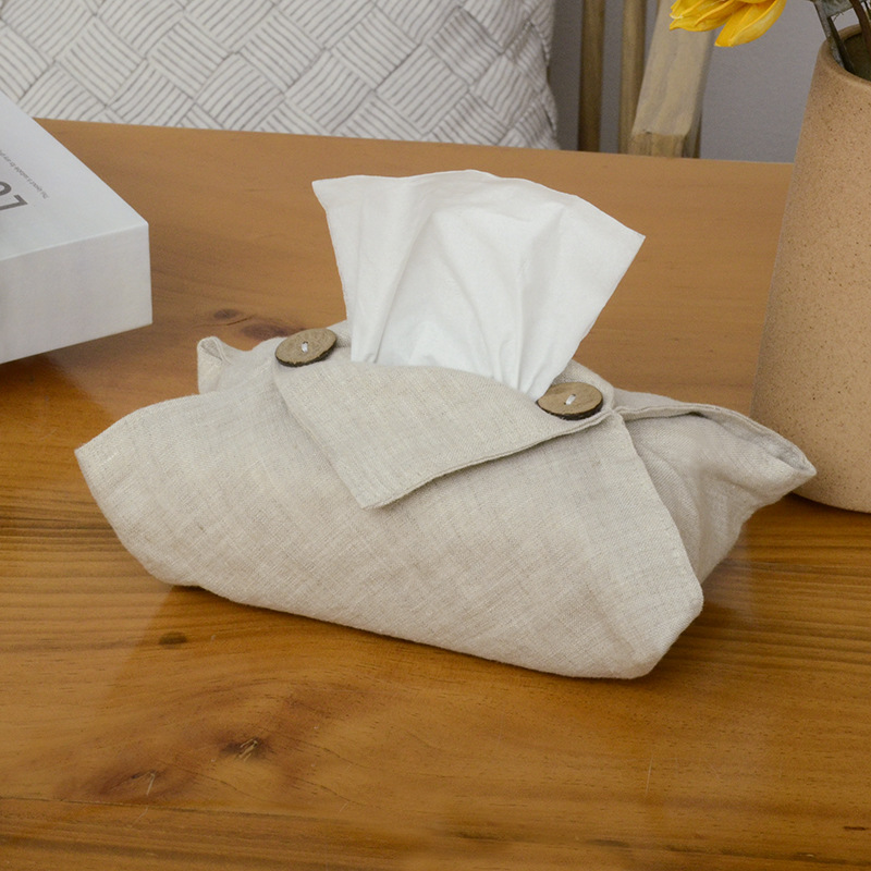 Fabric Living Room Home Car Linen Tissue Box