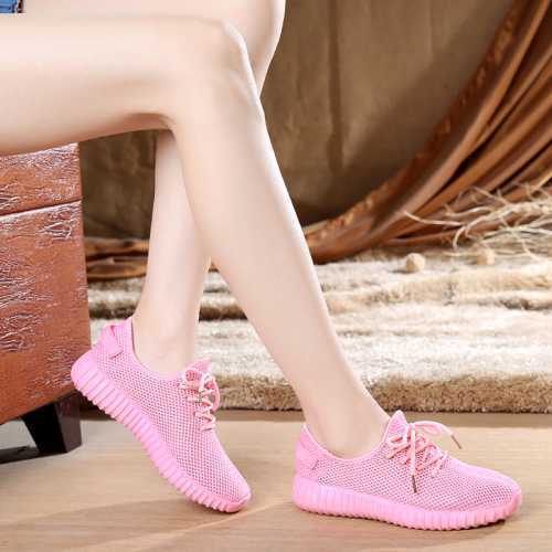 Women's Summer Mesh Shoes Flat Hollow Sneakers - Image 3