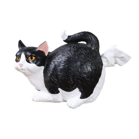 Title 4, Simulation Cat M Tissue Holder Desktop Decoration